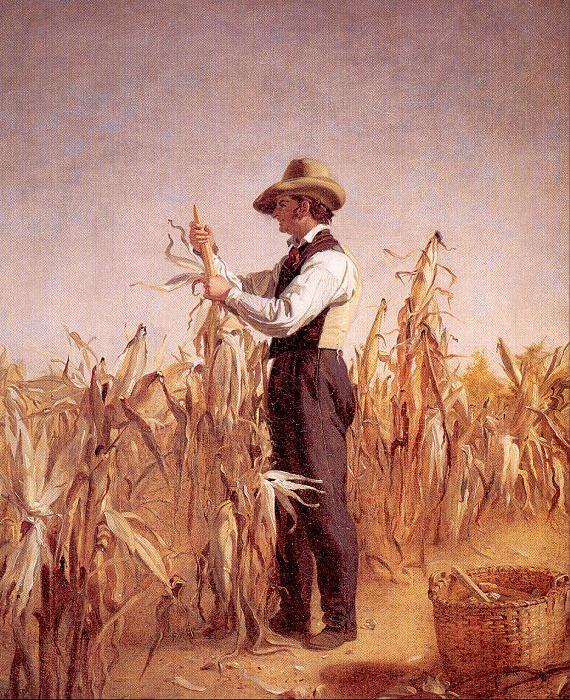 William Sidney Mount Long Island Farmer Husking Corn China oil painting art